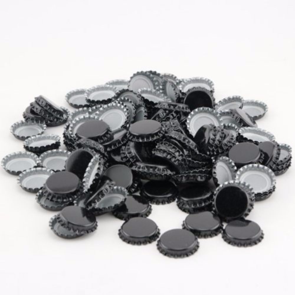 Crown Caps - Black - Gross Package (144 Pack)