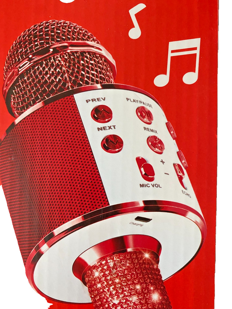 Hello Kitty Bluetooth BLING Karaoke Mic & Wireless Speaker USB Charging Cable