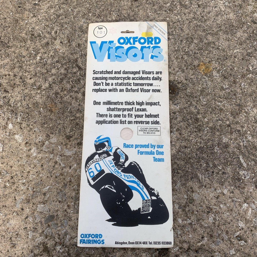 Oxford Visor Toptec Harrier Helmet NOS