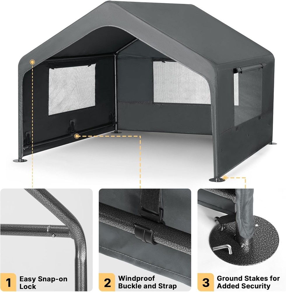 Galvanized Dog House Shelter