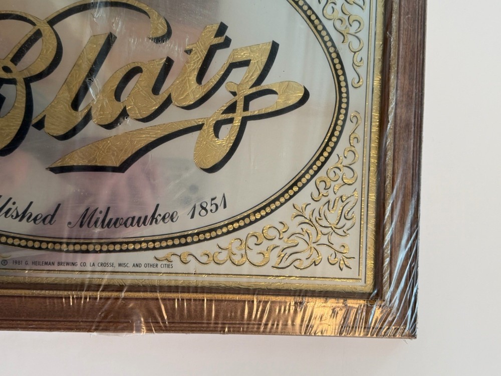 Vintage 1981 Blatz Beer Mirror Sealed In Original Packaging