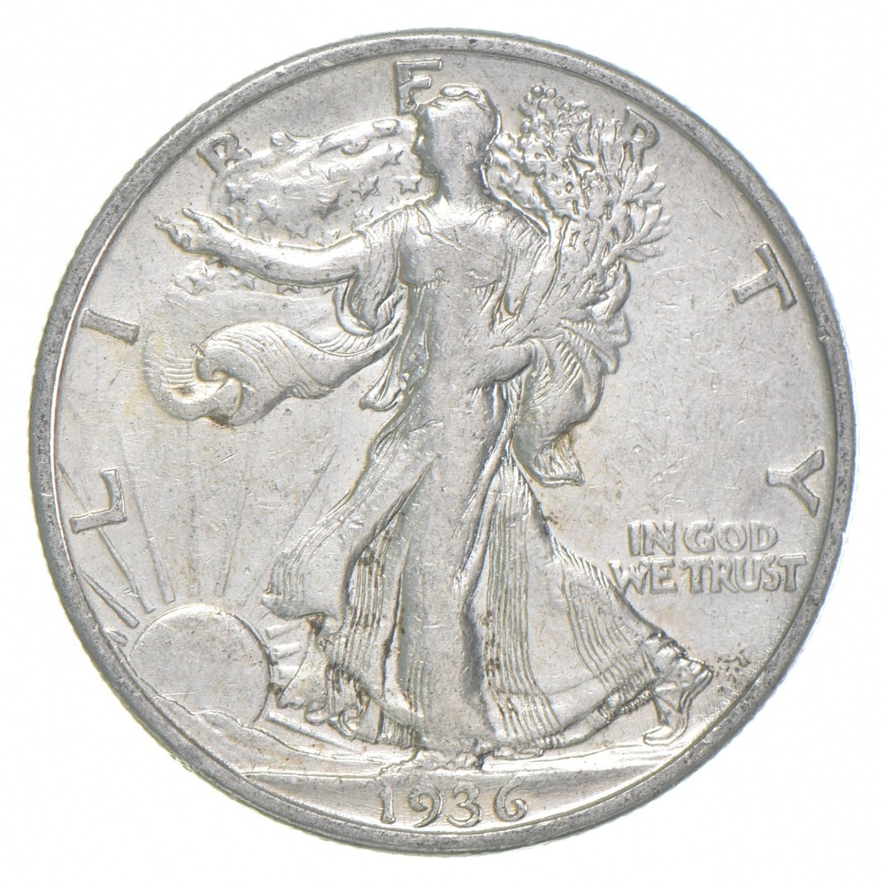 1936-S XF Walking Liberty Half Dollar 90% Silver