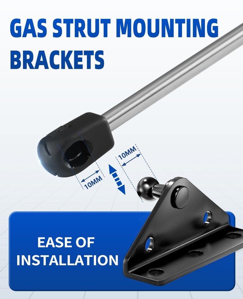 10𝒎𝒎 Gas Strut Mounting Brackets, Ball Stud Mount Bracket for Universal Lif...