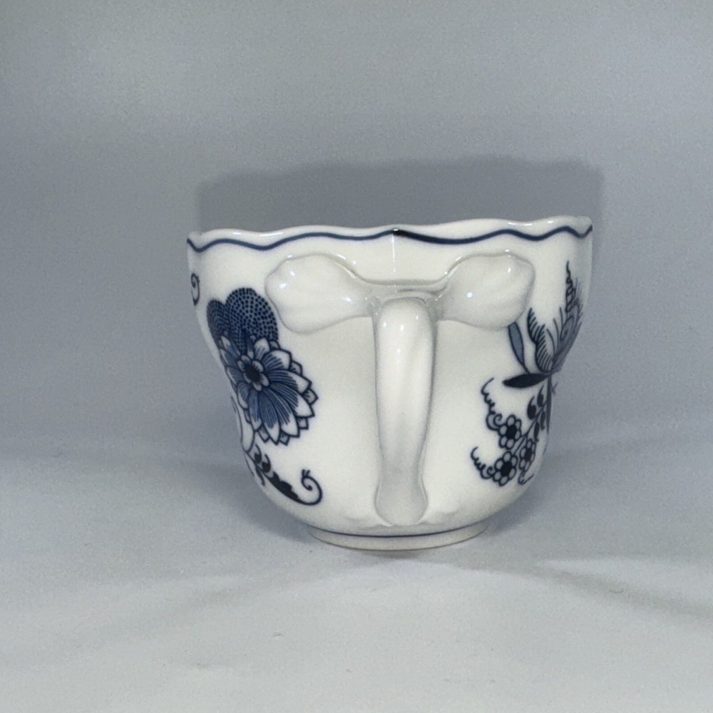 Scalloped Edge Blue Danube Cup