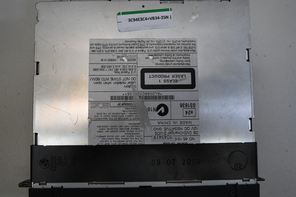 2013 BMW 5 Series DVD Changer Player OEM
