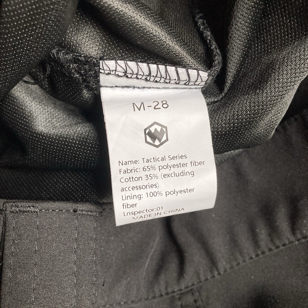 Tactical Series Medium Black Elastic Back Pants