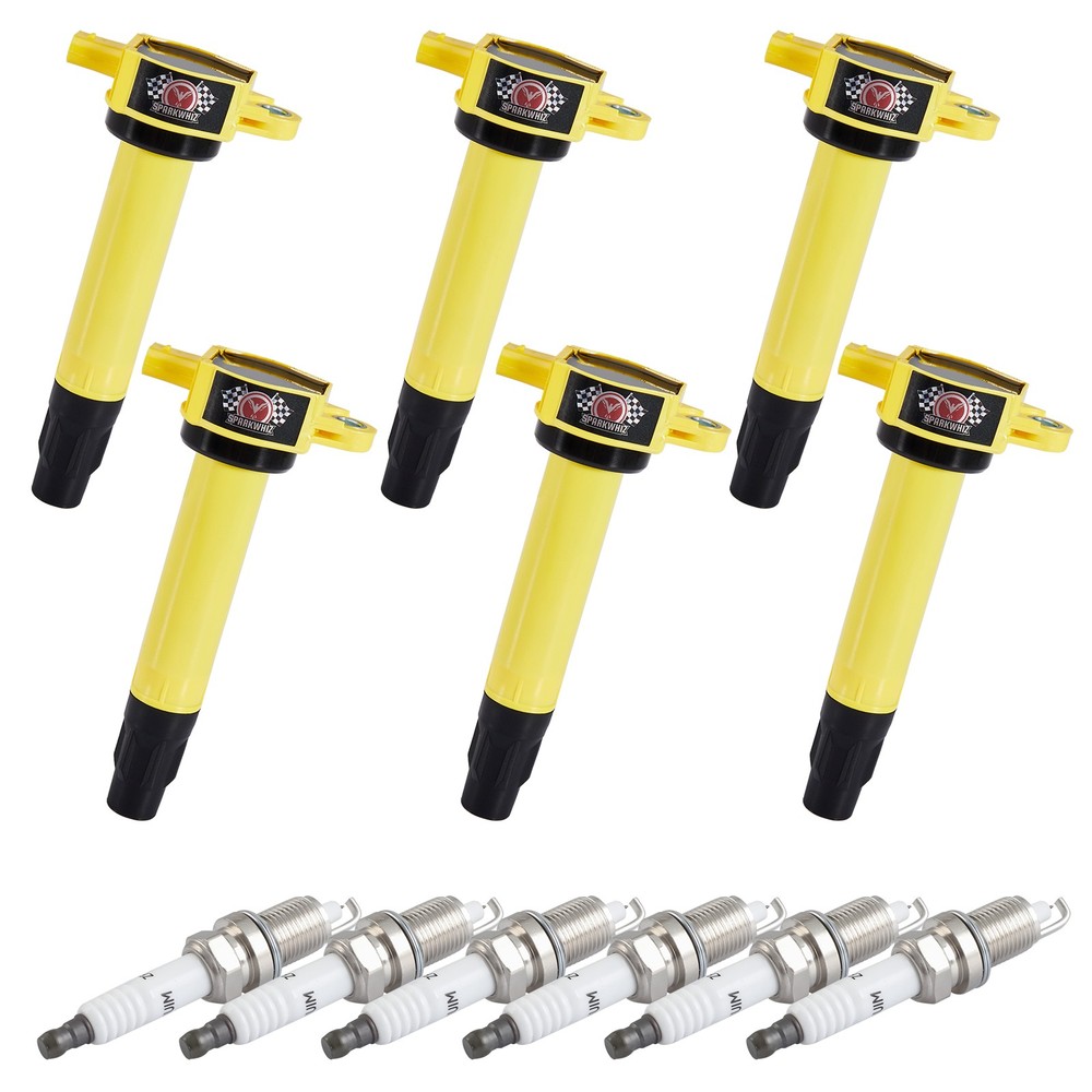 6 Ignition Coils UF502 & Spark Plugs Pack For Dodge Charger V6 3.5L 2006-2010