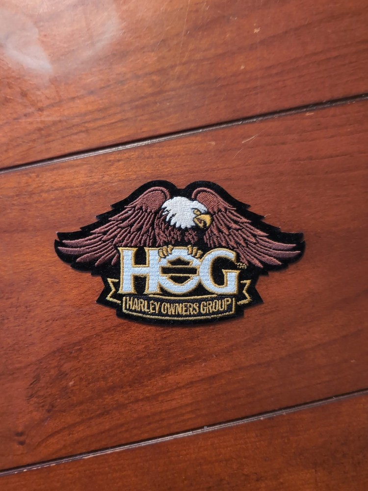 Harley Owners Group HOG Small Downwing Eagle Patch 5" x 2 3/4" NEW