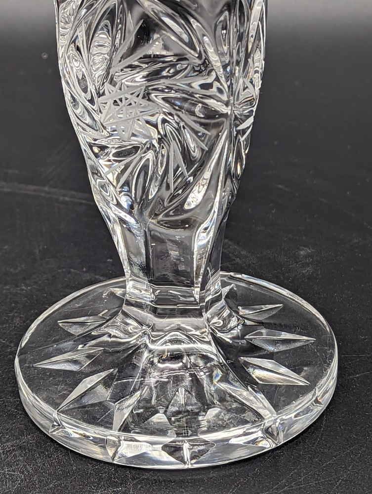 Formed And Cut Lead Crystal Candlesticks Clear