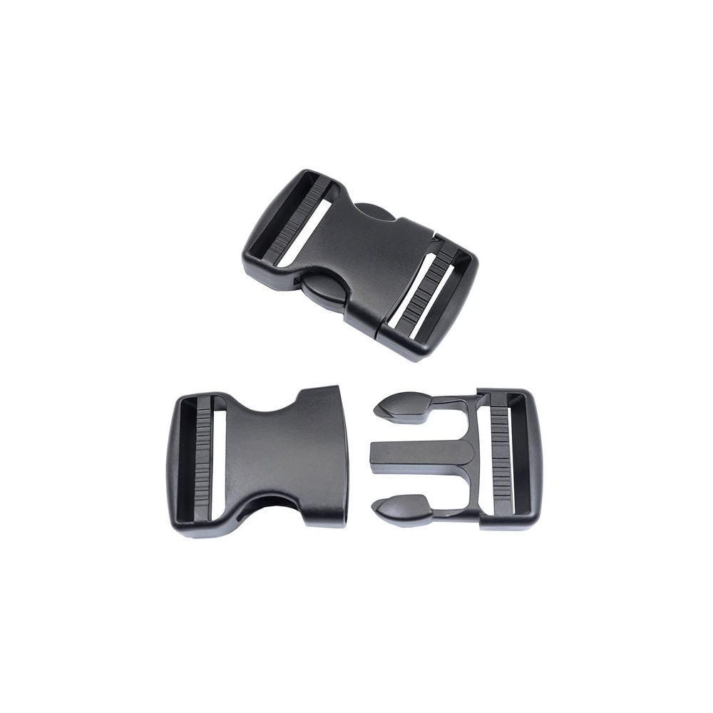 Side Release Buckle Clip, Durable Plastic Snap Clasp, Bag Strap Adjuster, Black