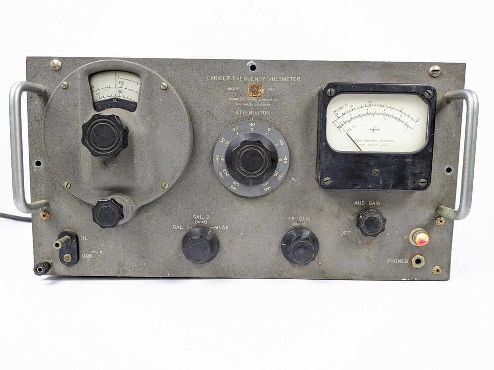 Sierra Carrier Frequency Voltmeter Model 104