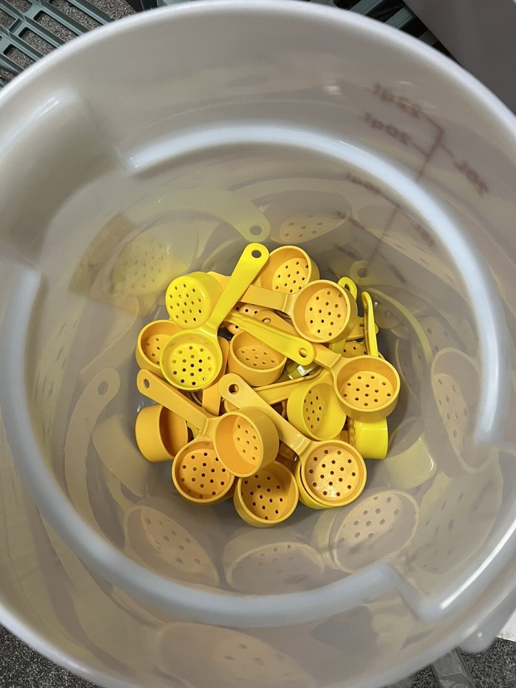 Measuring Cup, 1/4 Cup, Yellow, Perforated