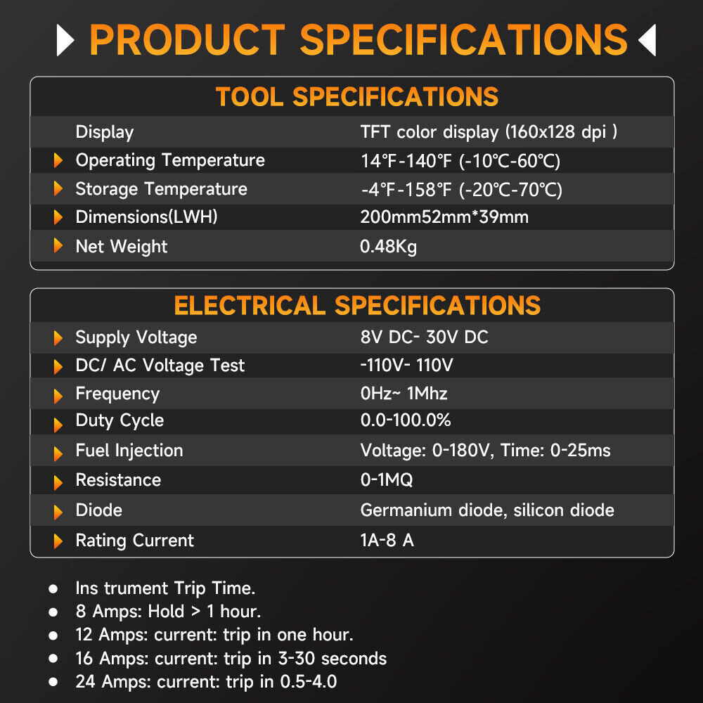 ANCEL PB500 Circuit Tester Powerscan 12V&24V Electrical System Diagnostic Tool