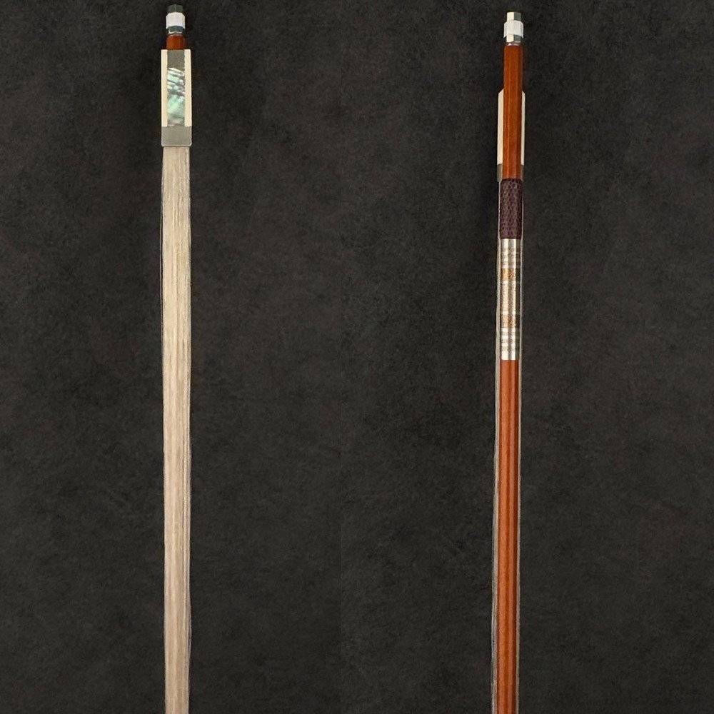 D. Peccatte Copy Master Pernambuco Violin Bow 4/4 White Frog Nickle Stiff Light