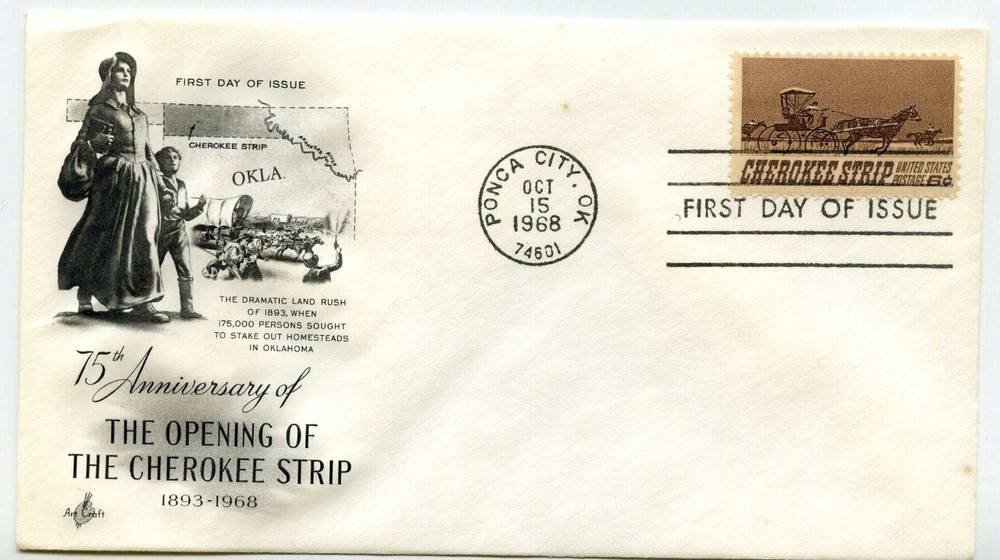 1360 Cherokee Strip ArtCraft FDC