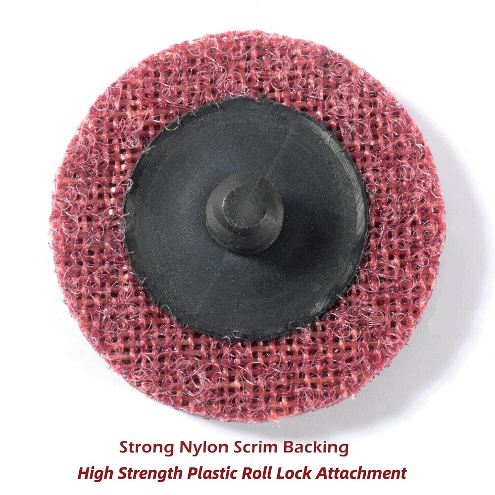 50Pcs 2 in Medium Grit Roll Lock Surface Die Grinder Sanding Quick Change Disc