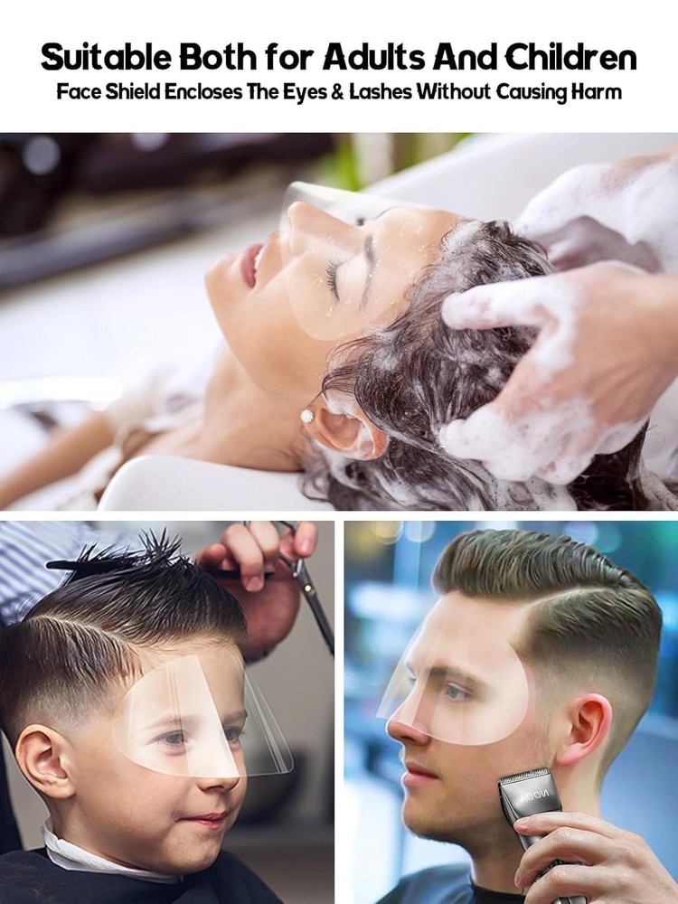 Face Eye Shield, 50 Pcs Plastic Shower Shield Visor Eye Protector Makeup