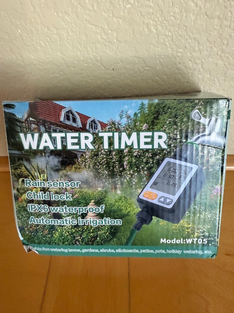 WT05 Automatic Water Timer IP54 Rain Sensor & Child-Lock – 1‑Zone, 10 Programs