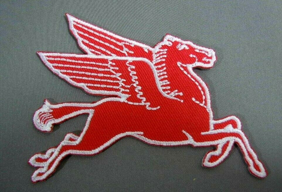 MOBIL PEGASUS Embroidered Iron-On Uniform-Jacket Patch 3.5" RF