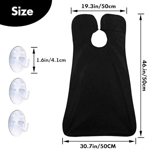 Beard Trimming Bib Apron with Suction Cups
