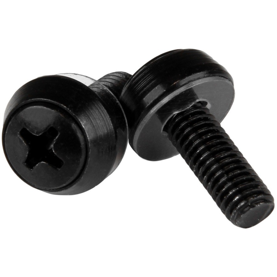 StarTech M6 x 12mm - Screws - 50 Pack, Black