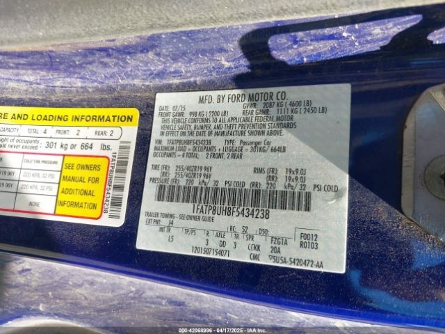 CONTROL PANEL OEM 2015 FORD MUSTANG 1YR WRNTY
