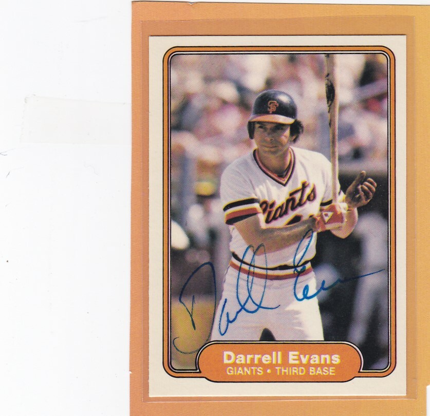 DARRELL EVANS AUTOGRAPH GIANTS BASEBALL *058