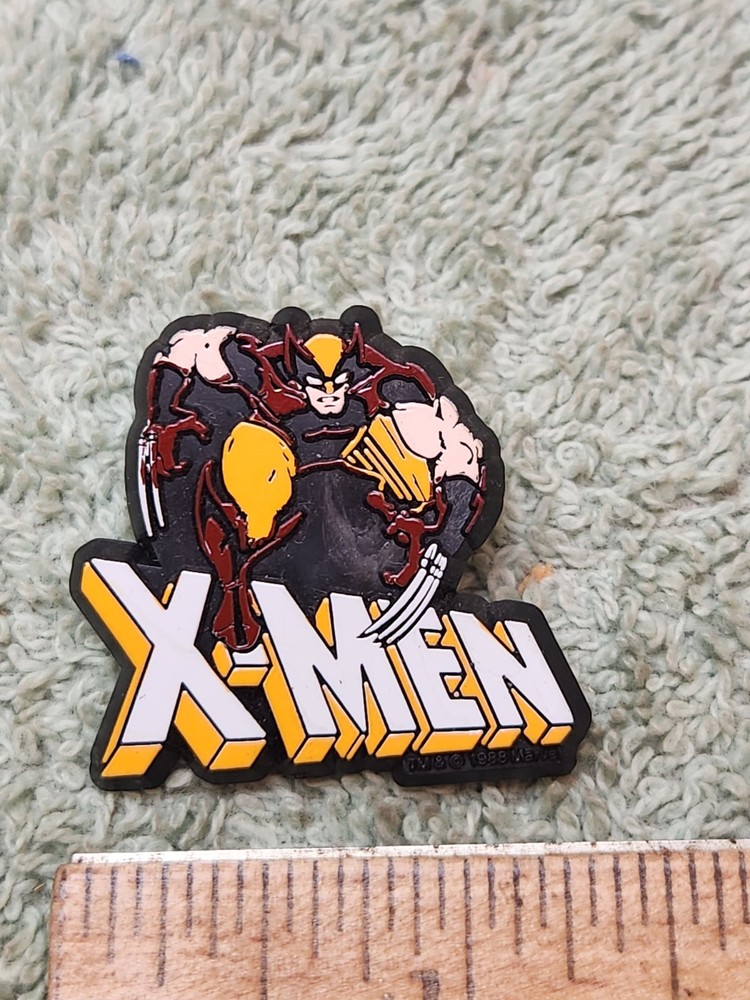 X-Men Wolverine Plastic Pin 1988 - Marvel Comics - MCU 80s Pinback Badge Button