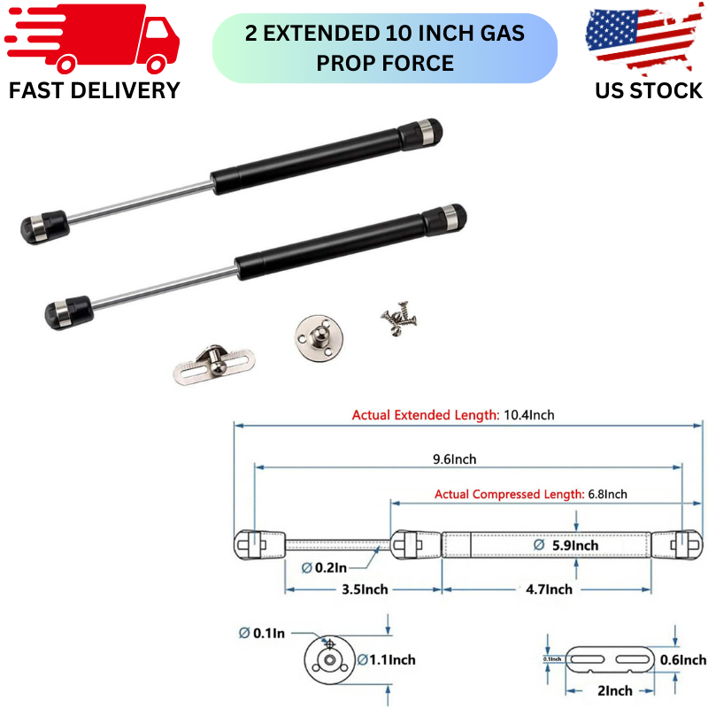 2 Pack 10 Inch Gas Prop Force Lift Support Shock Strut Gas Spring Part Tool Box