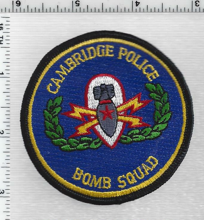 Cambridge Police Bomb Squad (Massachusetts) 1st Issue Cap/Hat Patch