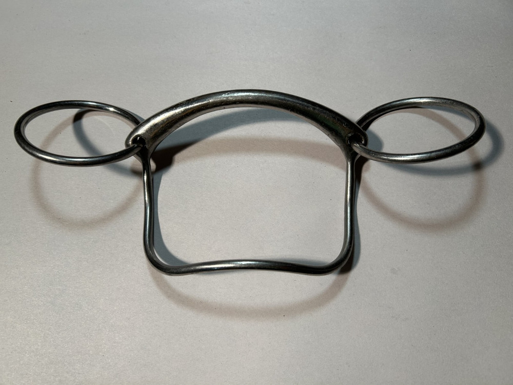 Vintage English Haughton Cage Bit – Solid Mouthpiece – Used