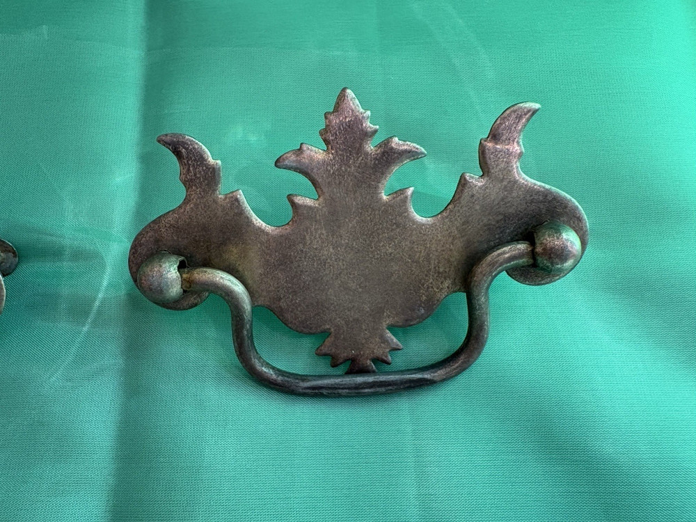 Vintage Chippendale Brass Tone Colonial Style Drawer Pull 3” Center (3)