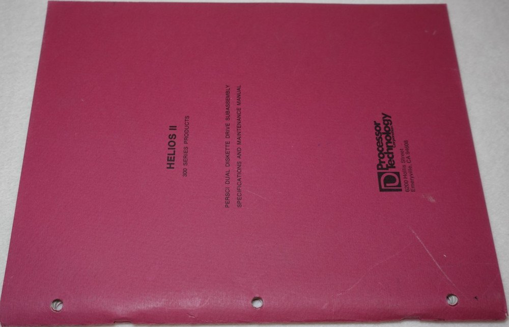 Helios II Persci Dual Diskette Drive 1977 Processor Technology Publication