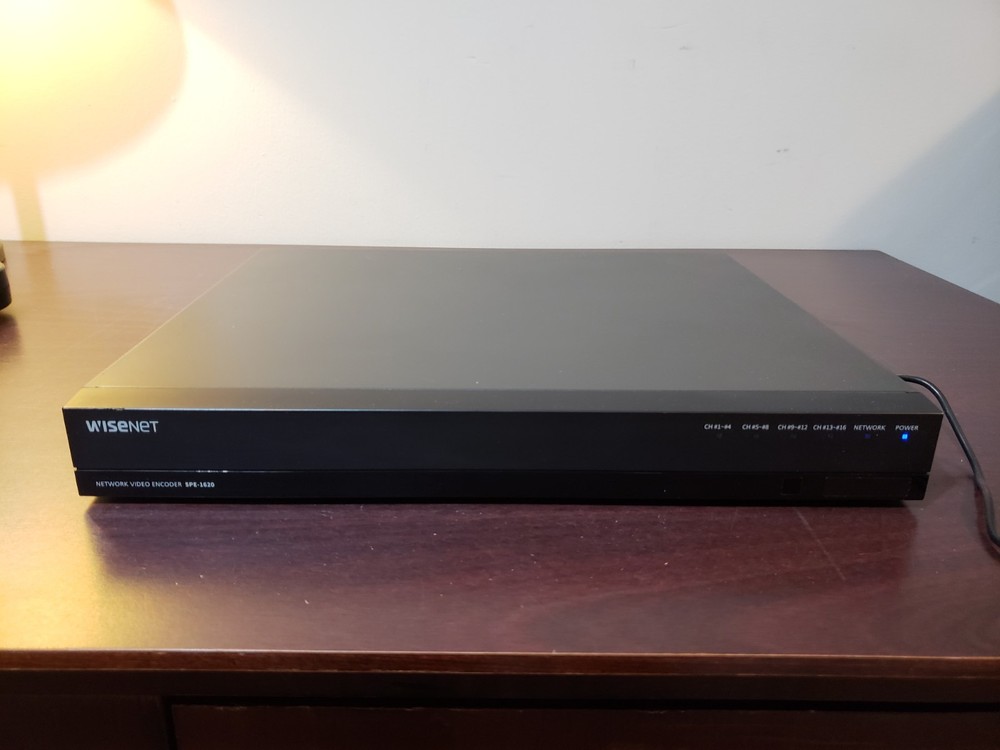Wisenet SPE-1620 Network Video Encoder 16-Channel + Power Adapter - Tested