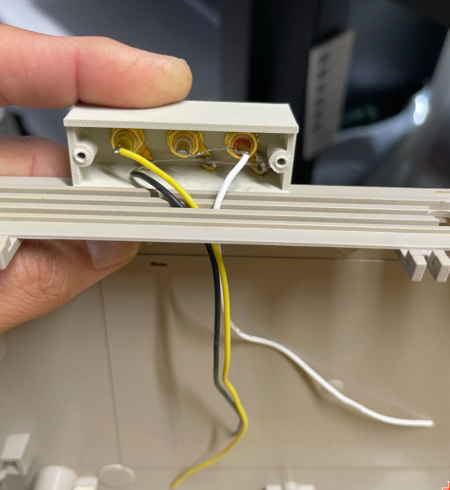 Intellivision II / 2 composite video mod board & back panel NO CUT / NO DRILL