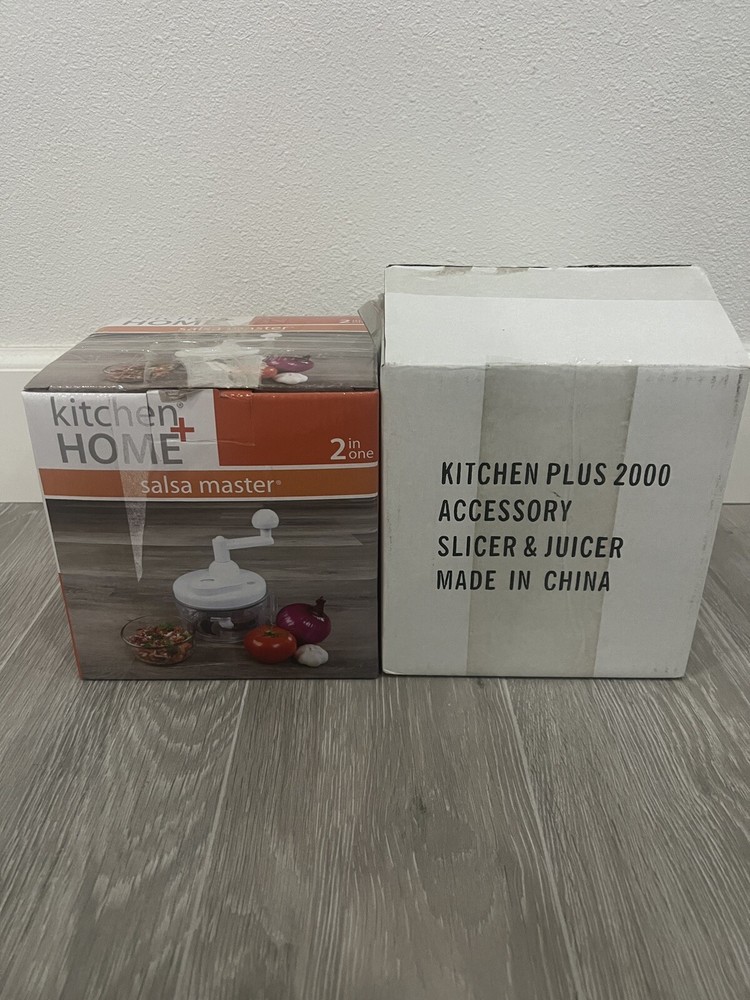 Kitchen Plus Salsa Maker, Food Processor, Chopper, Blender, Slicer, Juicer 9pcs