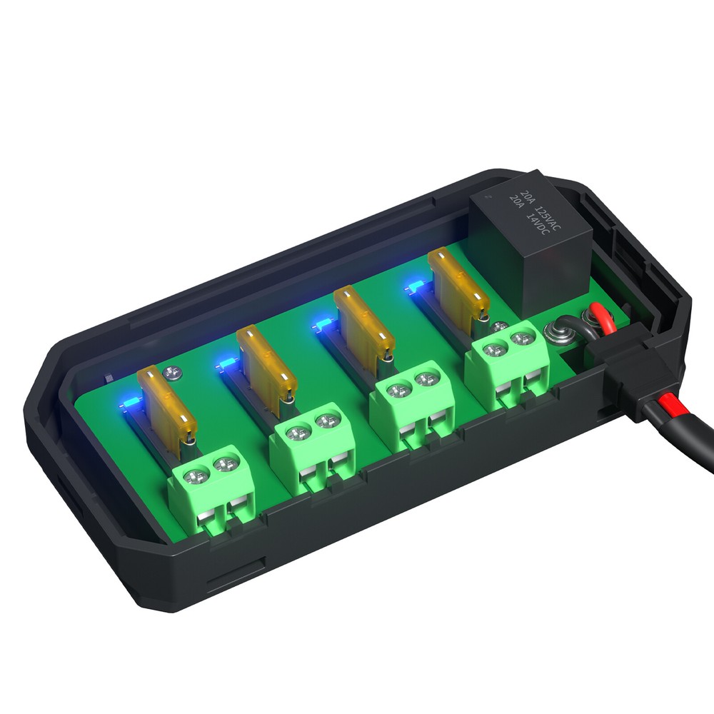 Motorcycle Quick Wiring Fuse Box LED Indicator Battery Protect Junction Box CCG