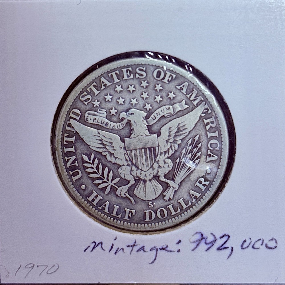 1914-S Barber Silver Half Dollar VF