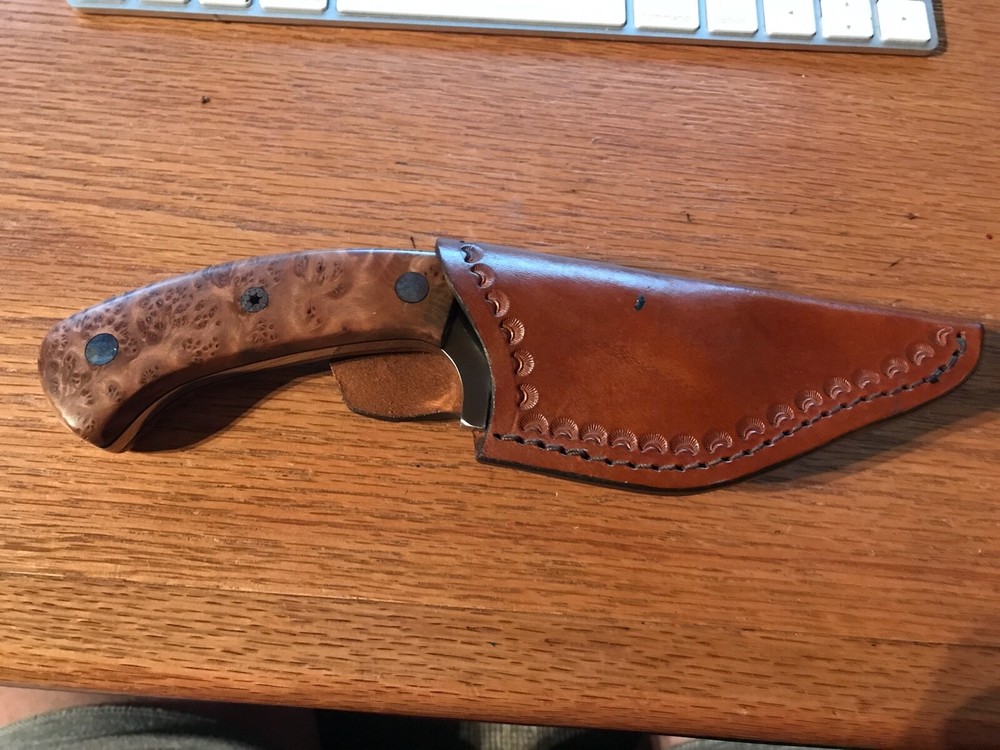 Custom Made Knife THUYA BURL HANDLE
