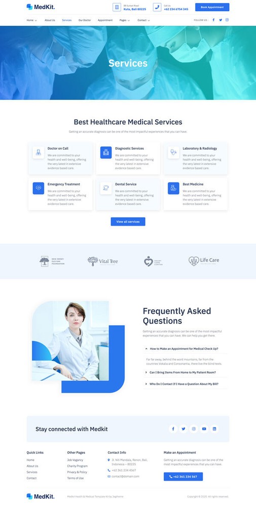 Premium Wordpress Elementor Template Kit Bundle | Health & Medical theme