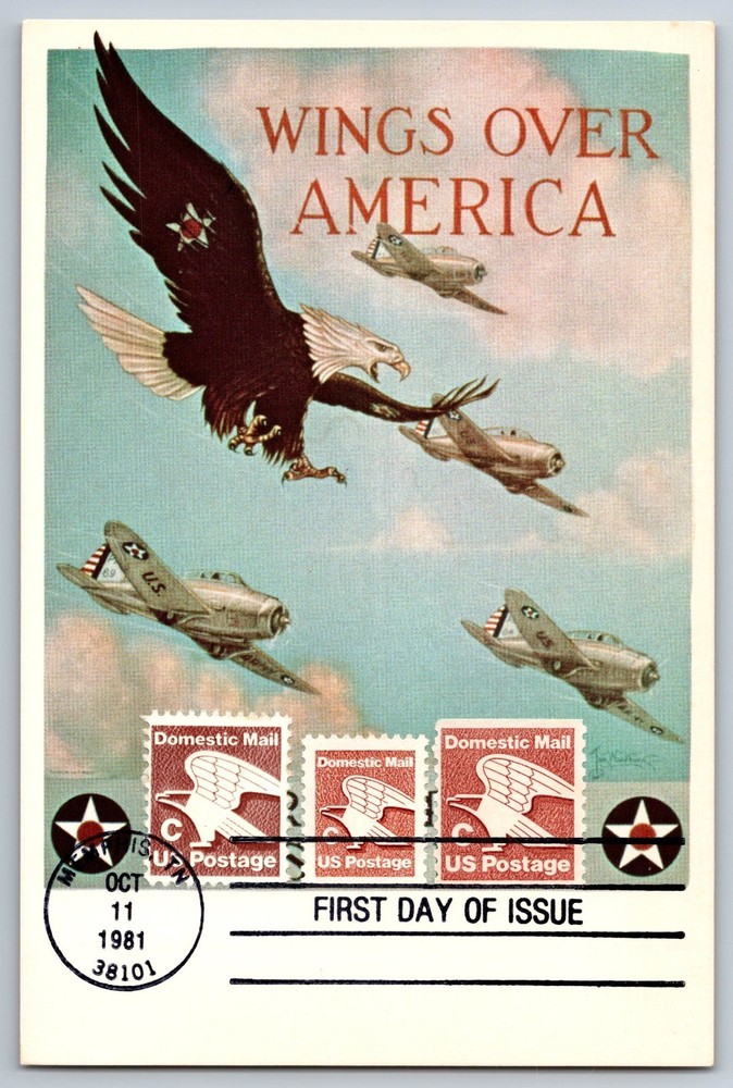 #1946-48 C Rate Eagles Combo! FDC Maxi Card