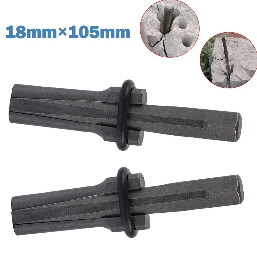 Stone Cleaving Tools Concrete Rock Stone Splitters Quarrying Tools 105mm 2pcs