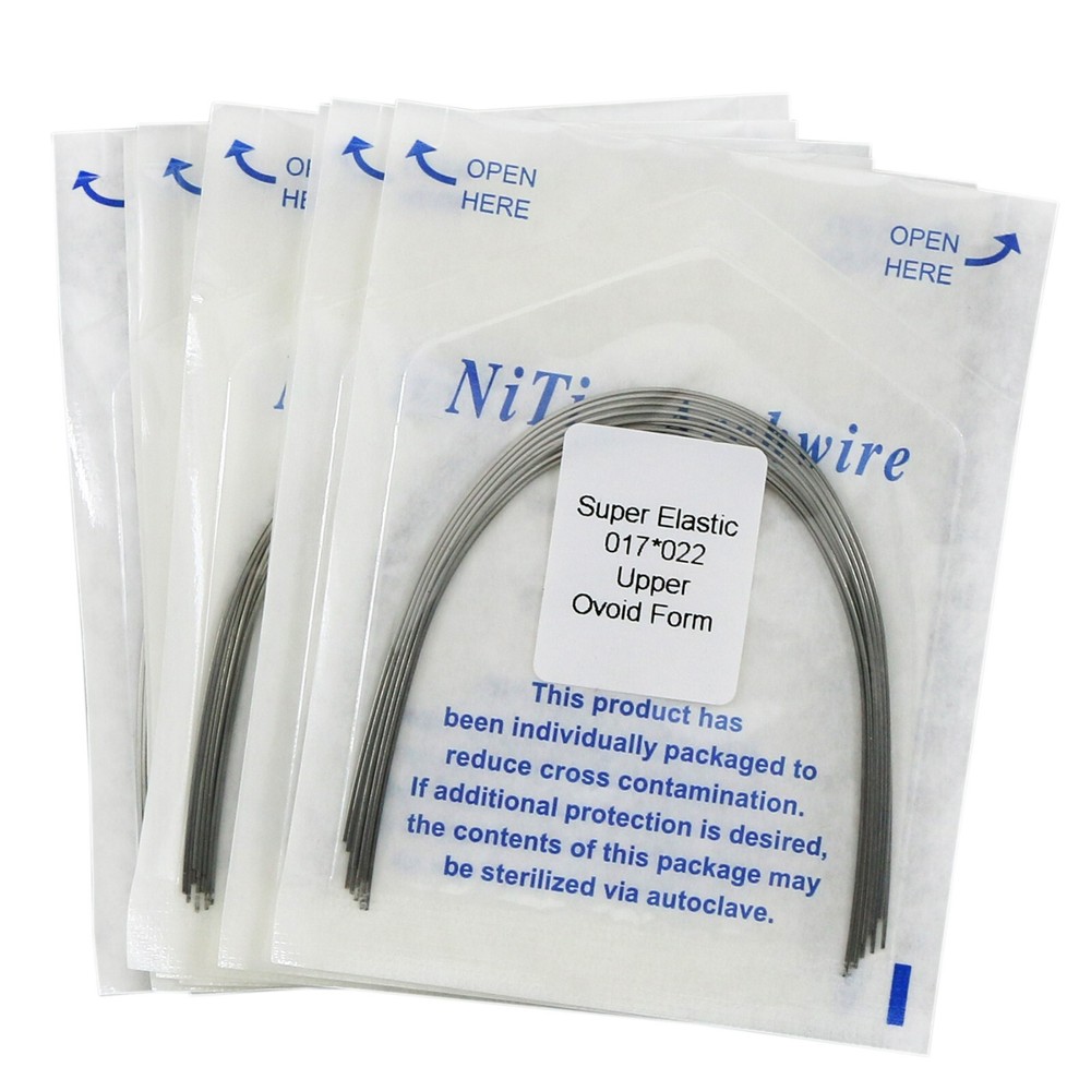 100Pcs Dental Orthodontic Rectangular Arch Wire Niti Super Elastic Ovoid Form