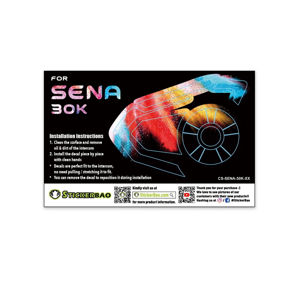 Color Sand 1 Pcs For SENA 30K Intercom Device Sticker