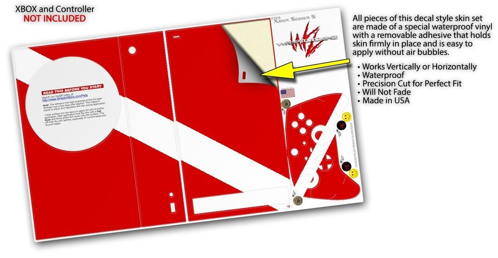 Skins XBOX Series S Console Controller Dive Scuba Flag