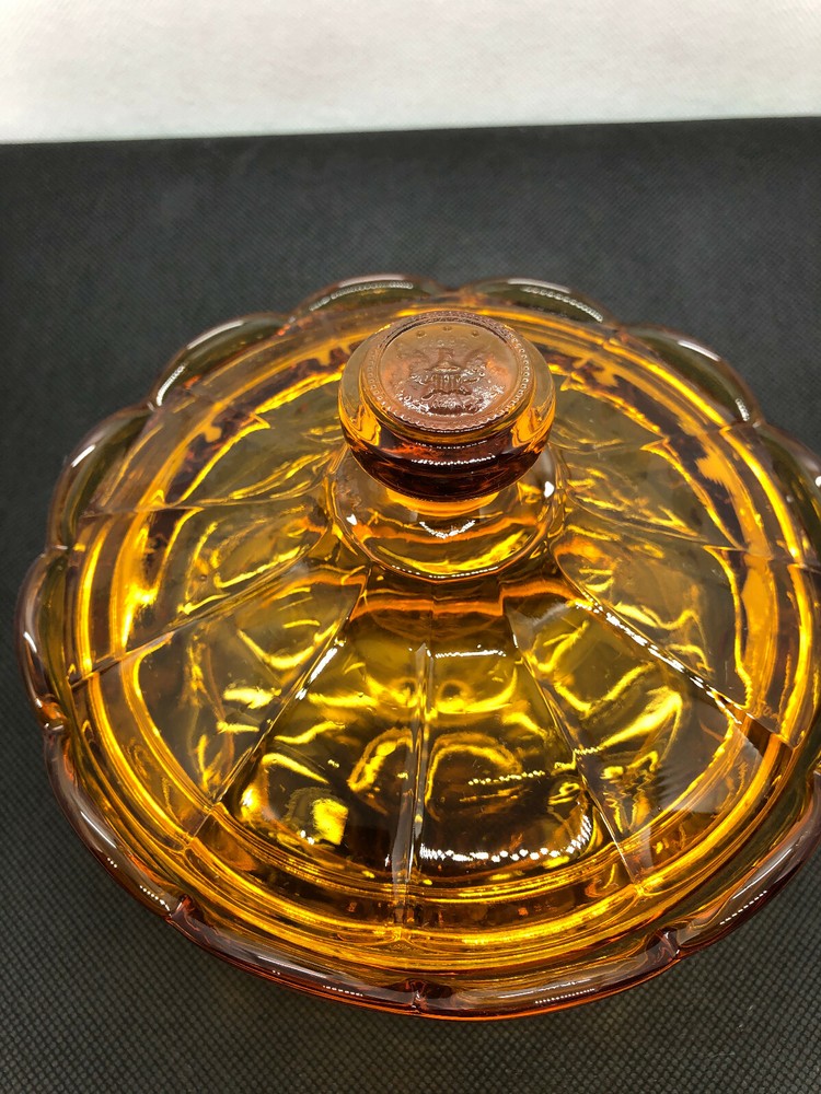Fostoria Candy Dish Amber Non Footed