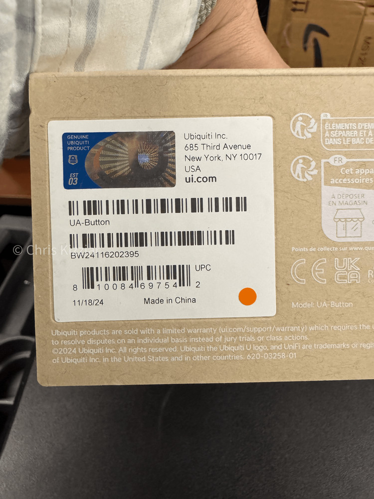 Ubiquiti Networks UniFi Push to Exit Access Button for UniFi Access Hubs