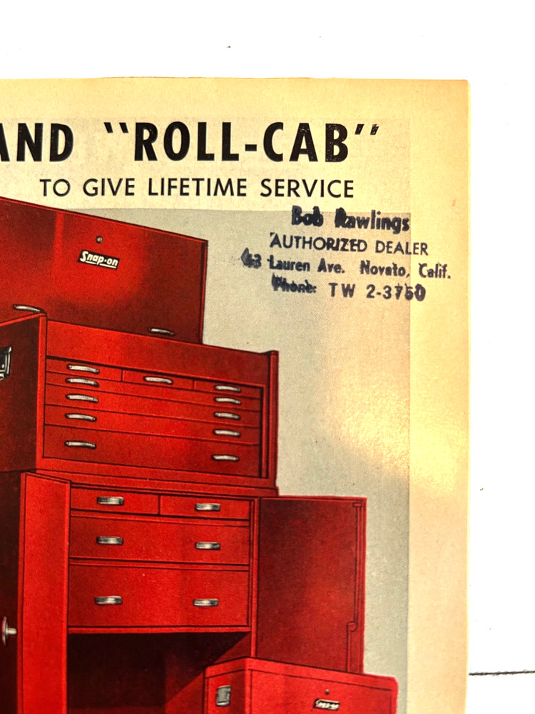 OCTOBER 1955 SNAP-ON TOOL TOOLS CATALOG V SAN FRANCISCO NOVATO CA