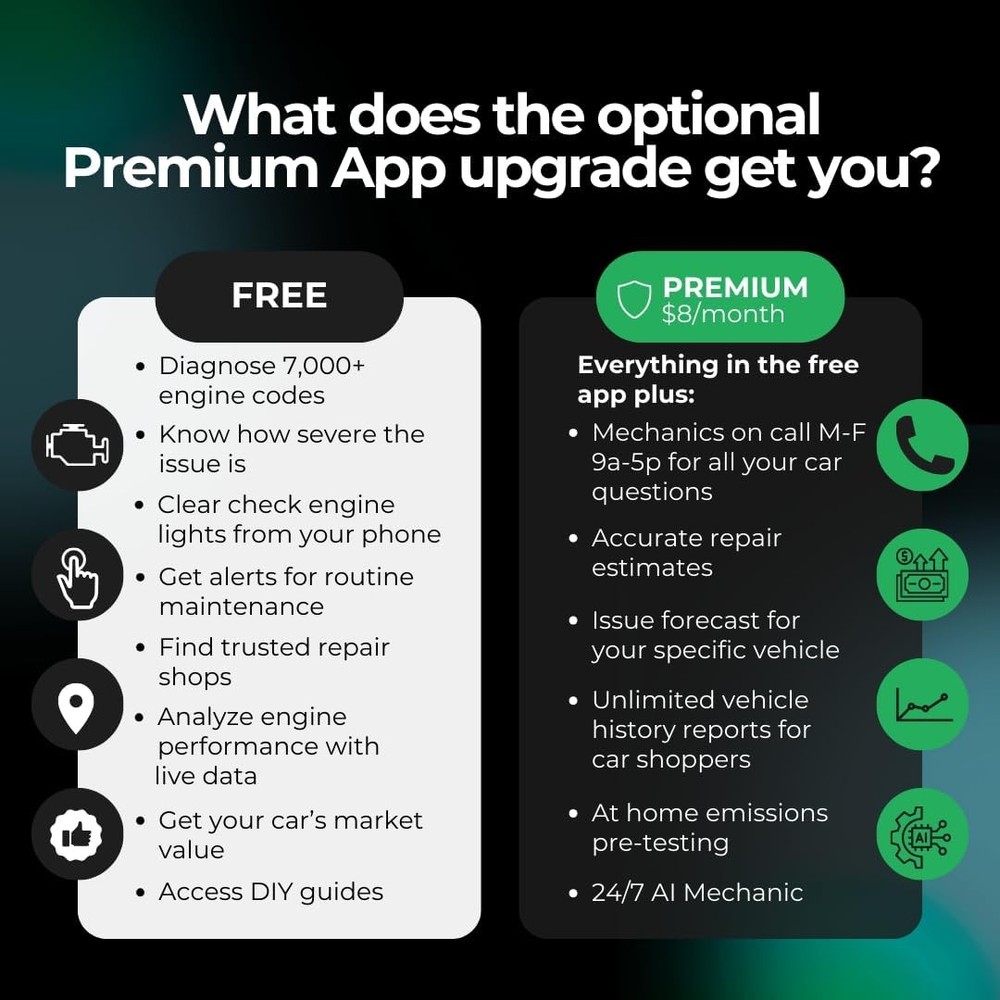 FIXD Bluetooth OBD2 Scanner for Car - Code Readers & Scan Tools for...