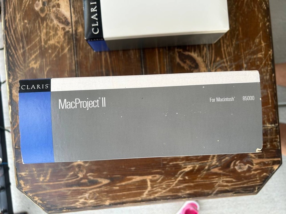 Claris MacProject II Boxed Software Disks Manuals Vintage